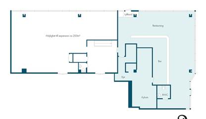 Planskiss Planritning Norra Kungsgatan 1