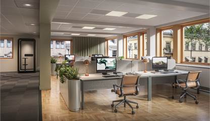 Visionsbild kontorslandskap Jakobsbergsgatan 16