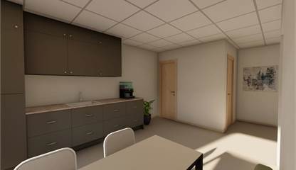 Visionsbild: Kök/Pausrum Kanalgatan 46 A