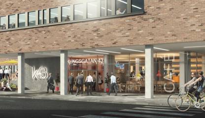 K43 Exteriörbild - Huvudentré Kungsgatan 43