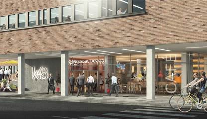 Exteriörbild Huvudentré Kungsgatan 43