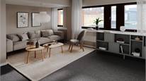 Lounge/kök. Bilden är en rendering och ett förslag på hur lokalen skulle kunna se ut. Lounge/kök. Bilden är en rendering och ett förslag på hur lokalen skulle kunna se ut.