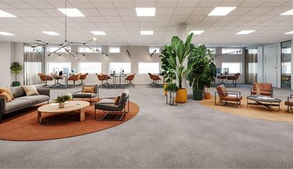 Digital styling - bild som visar möjlig möblering Östra Varvsgatan 4