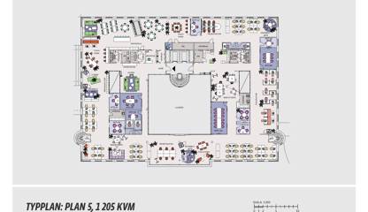 Planritning 1205 kvm Telegrafgatan 6