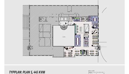Planritning 445 kvm Telegrafgatan 6