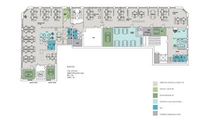 Förslag på planlösning: En kontorsyta Drottninggatan 6