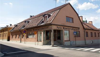 Kontorshotellets fasad Engelbrektsgatan 25