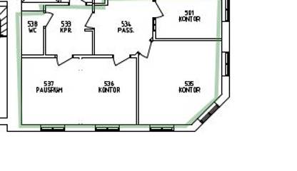 Planskiss planritning Trädgårdsgatan 18
